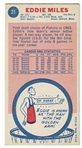 1969 Topps Basketball #21 Eddie Miles - Detroit Pistons